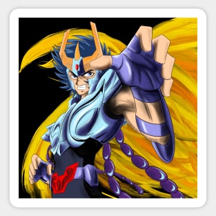 ikki the phoenix saint in saint seiya anime of sanctuary ecopop Sticker